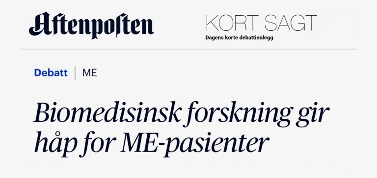 Biomedisinsk forskning gir håp for ME-pasienter