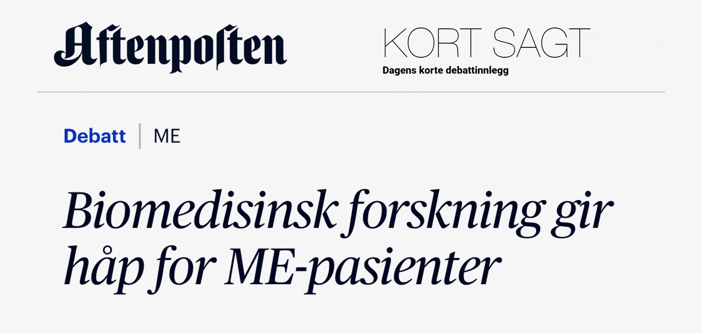 You are currently viewing Biomedisinsk forskning gir håp for ME-pasienter