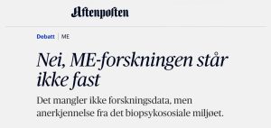 Read more about the article Nei, ME-forskningen står ikke fast